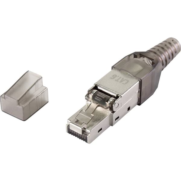 Renkforce Renkforce CAT6 fältmonterad kontakt RF-4538314 Kontakt hane rak Antal poler (RJ) 8P8C Svart (transparent) 1 s