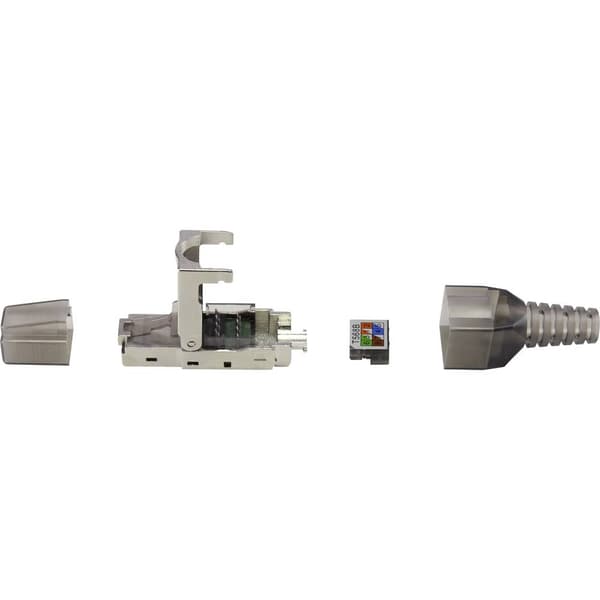 Renkforce Renkforce CAT6 fältmonterad kontakt RF-4538314 Kontakt hane rak Antal poler (RJ) 8P8C Svart (transparent) 1 s