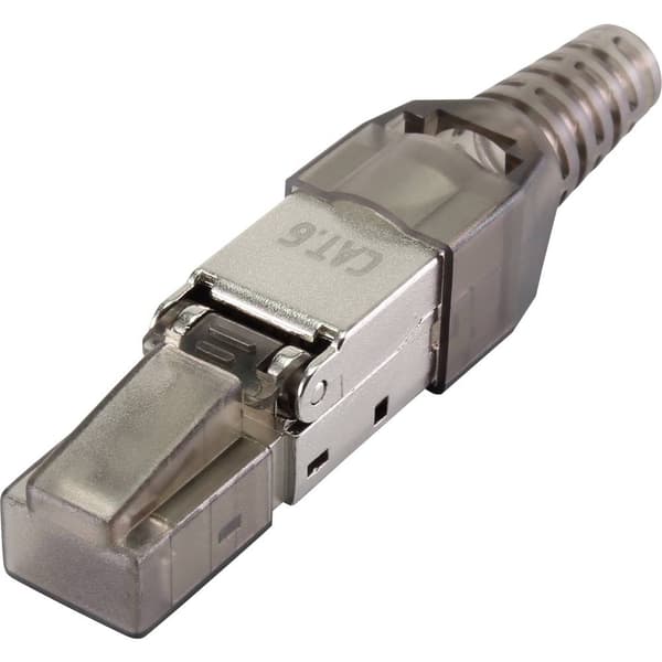 Renkforce Renkforce CAT6 fältmonterad kontakt RF-4538314 Kontakt hane rak Antal poler (RJ) 8P8C Svart (transparent) 1 s