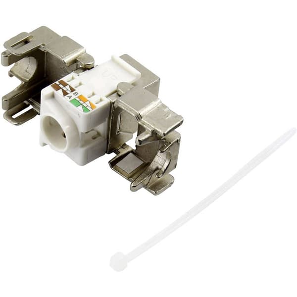 TRU COMPONENTS RJ45-koppling, CAT 6a 93038C360 Koppling rak Antal poler (RJ) 8 Metall 1 st