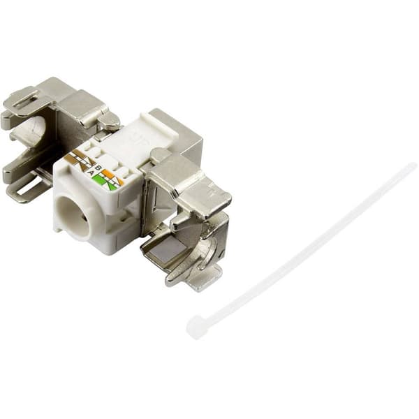 TRU COMPONENTS RJ45 kontaktdon, CAT 6 93038C366 Koppling rak Antal poler (RJ) 8 Metall 1 st