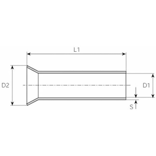 Vogt Verbindungstechnik 440715.47 Ändhylsa 6 mm² Oisolerad Metall 100 st
