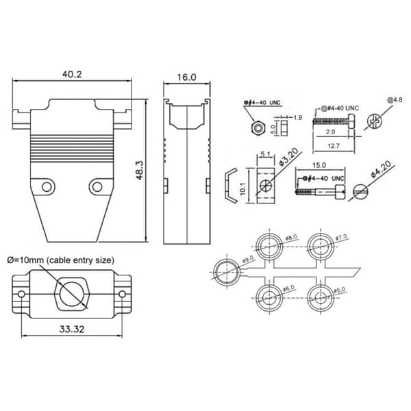 encitech CCOV15-ME-RG 2360-0107-02 D-sub hölje Antal poler: 15 Zink pressgjutning 180 ° Metall 1 st
