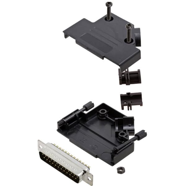 TRU COMPONENTS TCD45PKP25DBPK 7708856 D-Sub stiftlist set 45 ° Antal poler: 25 Lödhona 1 st