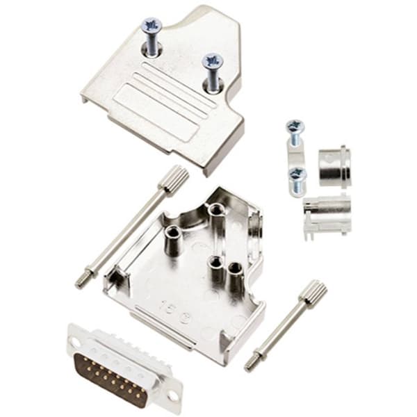 TRU COMPONENTS TCMHDM3515DMPK 7708804 D-Sub stiftlist set 35 ° Antal poler: 15 Lödhona 1 st