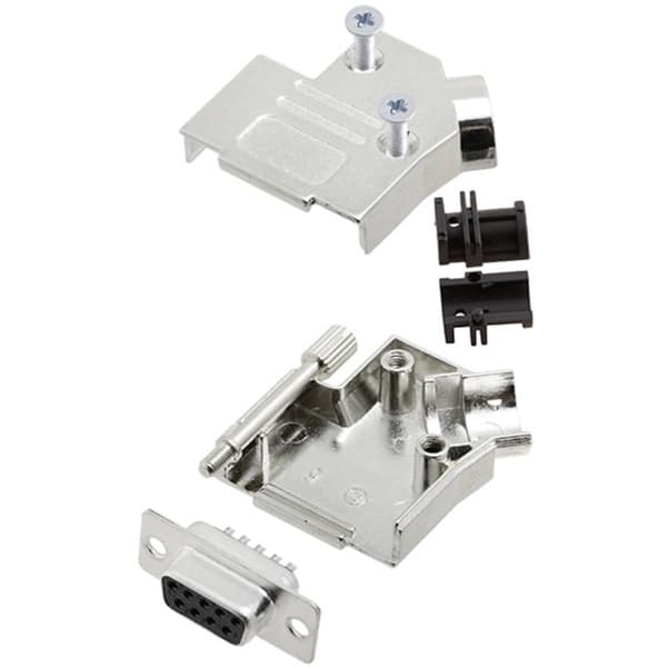 TRU COMPONENTS TCD45ZK09DBSK 7709100 D-Sub honkontakt set 45 ° Antal poler: 9 Lödhona 1 st