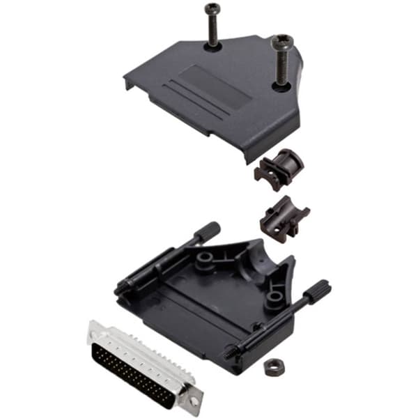 TRU COMPONENTS TCDTPKP25HDP44K 7709084 D-Sub stiftlist set 180 ° Antal poler: 44 Lödhona 1 st