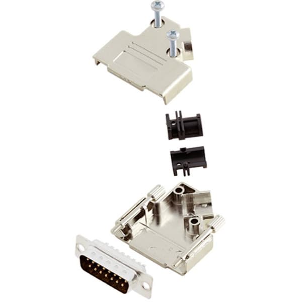 TRU COMPONENTS TCD45PKM15DMPK 7709152 D-Sub stiftlist set 45 ° Antal poler: 15 Lödhona 1 st