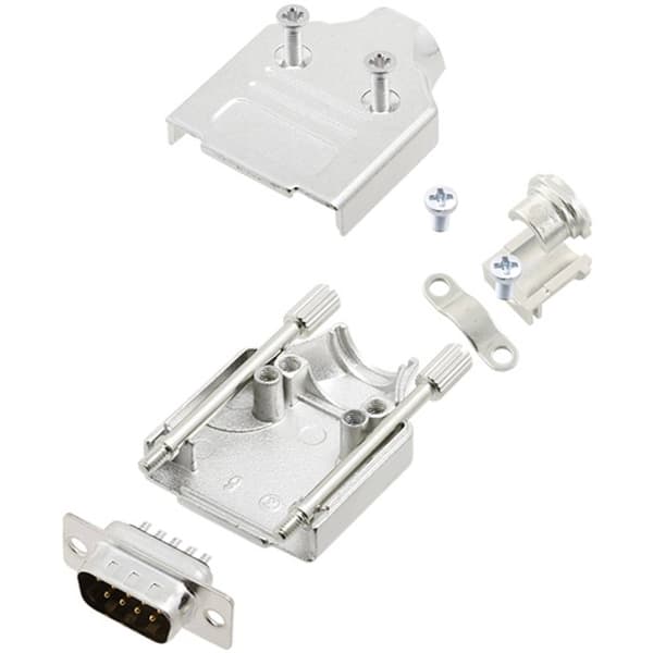 TRU COMPONENTS TCMHDM09DBPK 7708440 D-Sub stiftlist set 180 ° Antal poler: 9 Lödhona 1 st