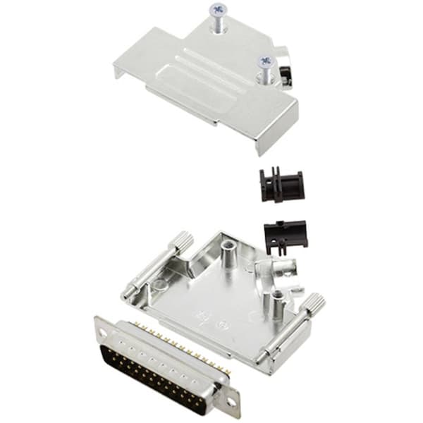 TRU COMPONENTS TCD45ZK25DBPK 7708620 D-Sub stiftlist set 45 ° Antal poler: 25 Lödhona 1 st