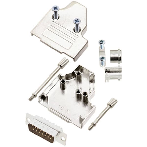 TRU COMPONENTS TCMHDM3515DBPK 7708680 D-Sub stiftlist set 35 ° Antal poler: 15 Lödhona 1 st