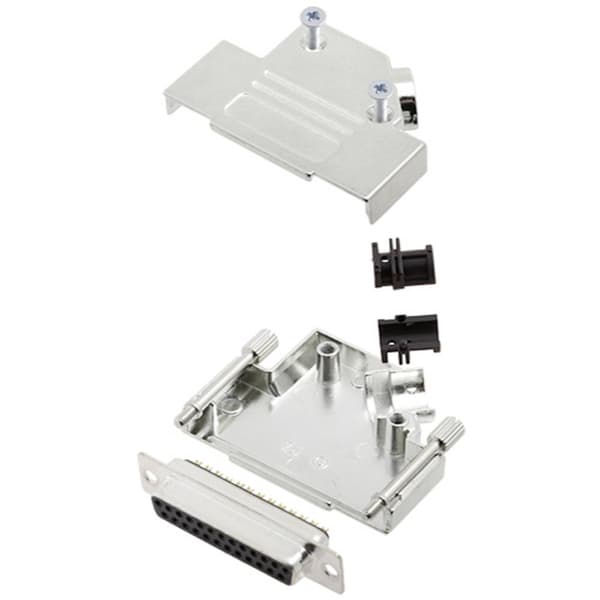 TRU COMPONENTS TCD45ZK25DBSK 7708748 D-Sub honkontakt set 45 ° Antal poler: 25 Lödhona 1 st