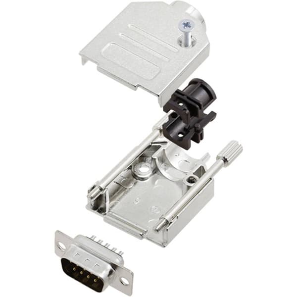 TRU COMPONENTS TCDTZK09DBPK 7709808 D-Sub stiftlist set 180 ° Antal poler: 9 Lödhona 1 st