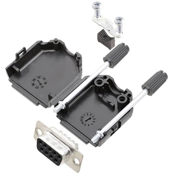 TRU COMPONENTS TCDPPK09BKDMSK 7709028K D-Sub honkontakt set 180 ° Antal poler: 9 Lödhona 1 st