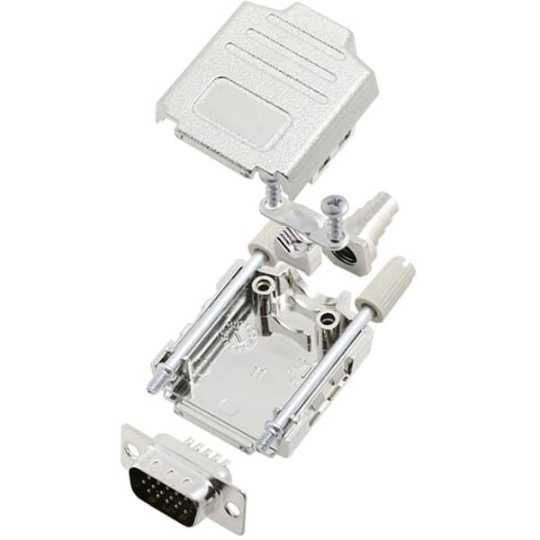 TRU COMPONENTS TCDPPK09MHDP15K 7709668 D-Sub stiftlist set 180 ° Antal poler: 15 Lödhona 1 st