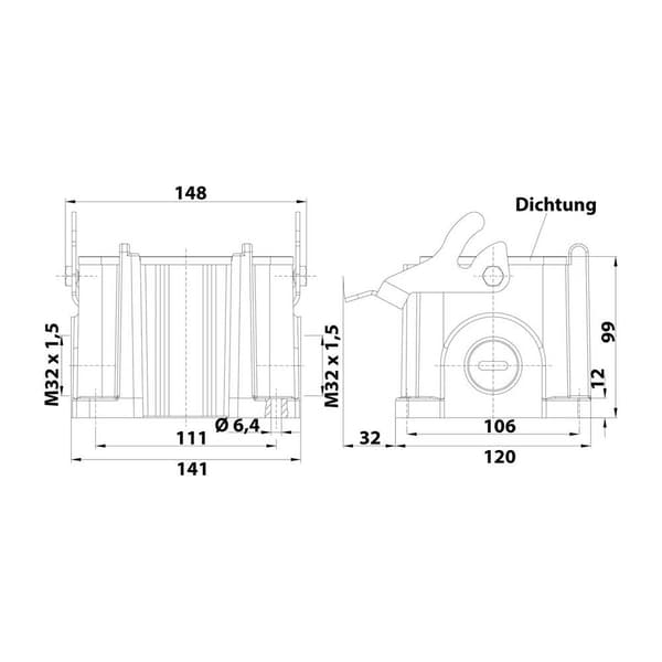 Hylskontakthus 19300480292 Harting 1 st