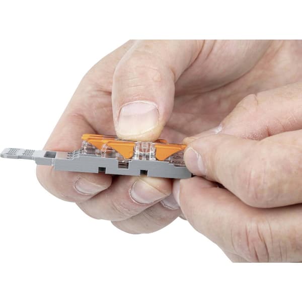 WAGO 221-2411 Kopplingsklämma Flexibel: 0.14-4 mm² Styvhet: 0.2-4 mm² Antal poler: 1 60 st Transparent, Orange