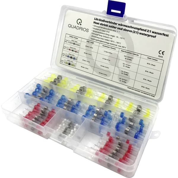 Quadrios 2011C396 Skarvdon 0.25 mm² 6 mm² Helisolerad Vit, Röd, Blå, Gul 120 st