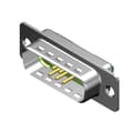Miniatyrbild 1 av 3: Molex 1731070059 FCT Mixed Layout D-Sub Connector, Male, Straight, Solder Cup, Gold Plating, Tin-plated Shell with Dimp