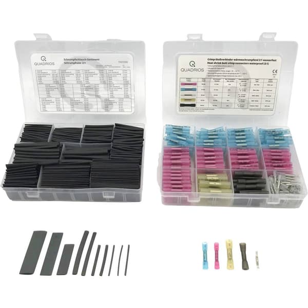 Quadrios 2107C407 Skarvdon 0.3 mm² 6 mm² Helisolerad Svart, Transparent 1140 st