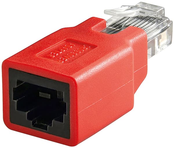 5e RJ45 cross-over modulær adapter, CAT 5e