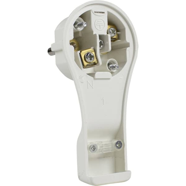 AS Schwabe 45030 Stickpropp flat Plast med urkopplingshjälp 230 V Vit IP20