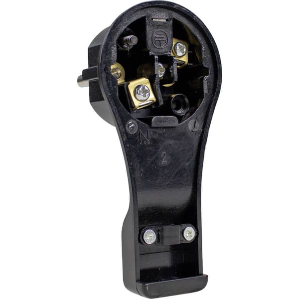 AS Schwabe 45039 Stickpropp flat Plast med urkopplingshjälp 230 V Svart IP20