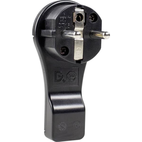 AS Schwabe 45039 Stickpropp flat Plast med urkopplingshjälp 230 V Svart IP20