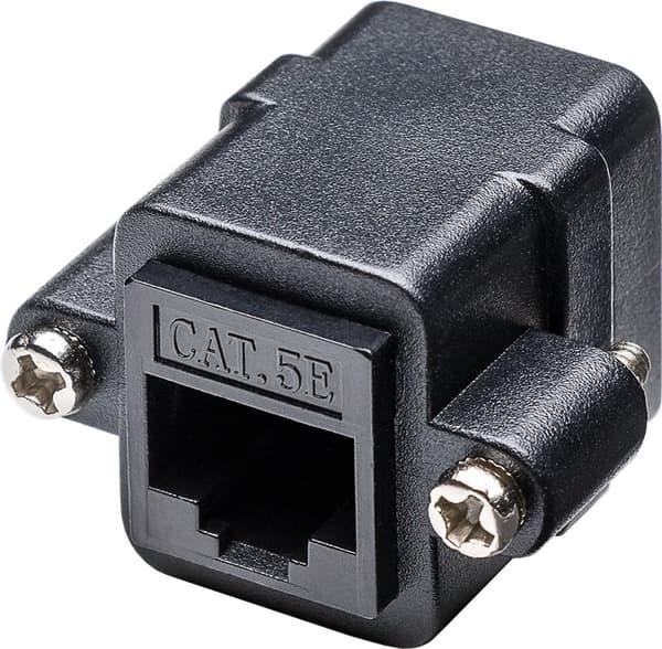 RJ45 modulkontakt / tilkobling med monteringsflens, CAT 5e