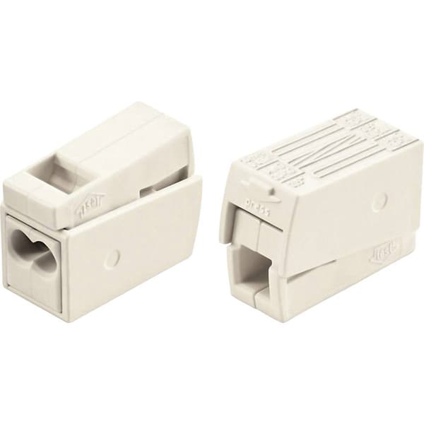 WAGO 224-112 Belysnings kontakt terminal Flexibel: 0.5-2.5 mm² Styvhet: 1-2.5 mm² Antal poler: 3 15 st Vit