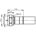 Miniatyrbild 3 av 3: Telegärtner 100025627 100025627 F-kontaktdon Kontakt hane rak 50 Ω 1 st
