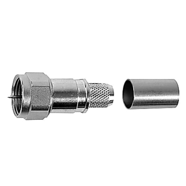 Telegärtner 100025627 100025627 F-kontaktdon Kontakt hane rak 50 Ω 1 st