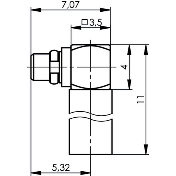 Telegärtner 100025097 100025097 MMCX-kontaktdon Kontakt hane vinklad 50 Ω 1 st