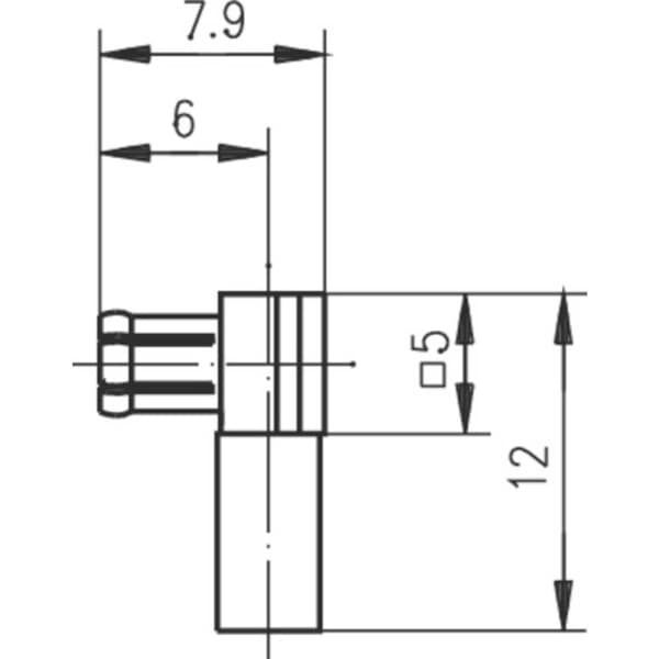 Telegärtner 100024983 100024983 MCX-kontaktdon Kontakt hane vinklad 50 Ω 1 st