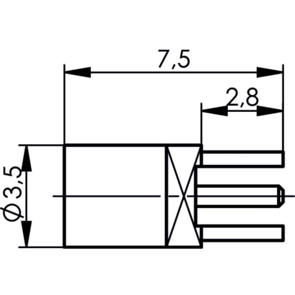 Telegärtner 100025114 100025114 MMCX-kontaktdon Koppling rak 50 Ω 1 st