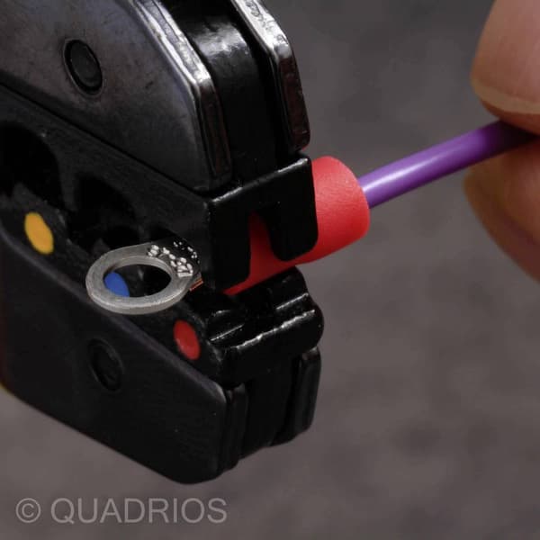 Quadrios 22C448 Ringkabelsko Tvärsnitt (max.)=2.5 mm² Hål-Ø=6.5 mm Delisolerad Blå 1 set