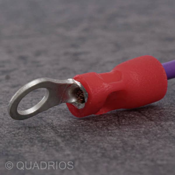 Quadrios 22C448 Ringkabelsko Tvärsnitt (max.)=2.5 mm² Hål-Ø=6.5 mm Delisolerad Blå 1 set