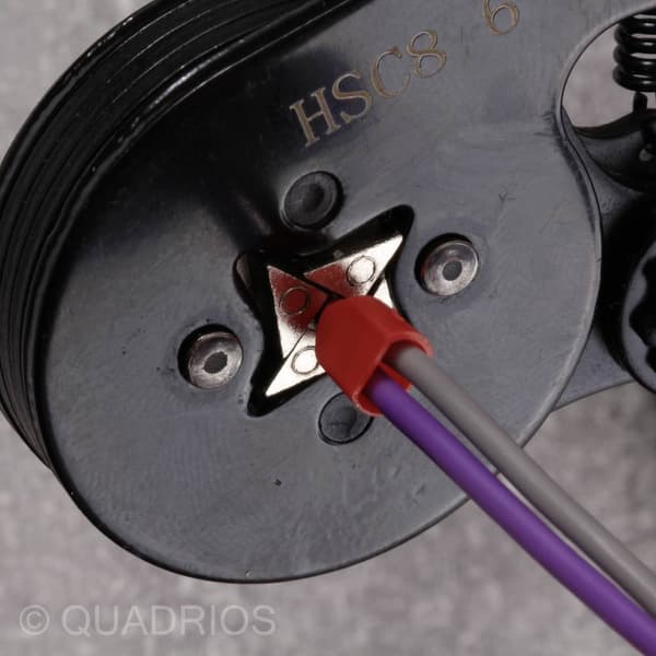 Quadrios 22C438 Dubbla ändhylsor 4 mm² Delisolerad Grå 1 set