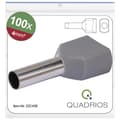 Miniatyrbild 1 av 4: Quadrios 22C438 Dubbla ändhylsor 4 mm² Delisolerad Grå 1 set