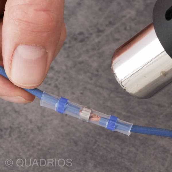 Quadrios 22C462 Skarvdon med krympslang 0.5 mm² 1.0 mm² Helisolerad Röd 1 set