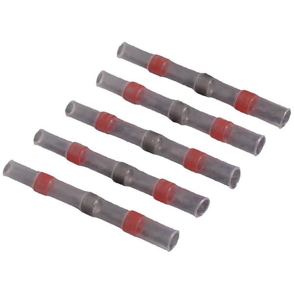 Quadrios 22C462 Skarvdon med krympslang 0.5 mm² 1.0 mm² Helisolerad Röd 1 set