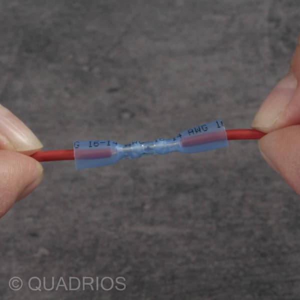 Quadrios 22C469 Skarvdon med krympslang 0.3 mm² 0.5 mm² Helisolerad Vit 1 set