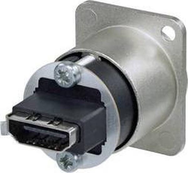 Neutrik NAHDMI-WB HDMI-stik Flangebøsning, kontakter lige Antal ben: 19 Sort 1 stk.