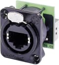 Miniatyrbild 4 av 5: Panelmonterad jack RJ 45 8 svart