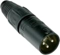 Miniatyrbillede 6 af 9: Neutrik NC3MX-BAG XLR 3-benet (m) stik / sort