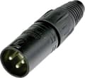 Miniatyrbillede 7 af 9: Neutrik NC3MX-BAG XLR 3-benet (m) stik / sort