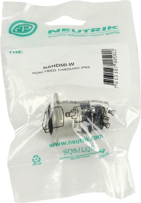 Neutrik Ntr-nahdmi-w Hdmi 1.3 gennemføringsadapter med D-form hus