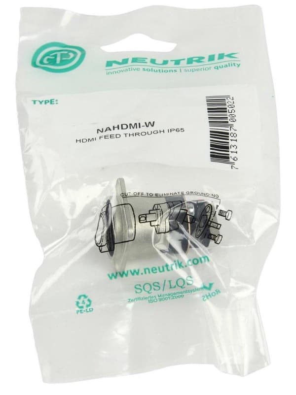 Neutrik Ntr-nahdmi-w Hdmi 1.3 gennemføringsadapter med D-form hus