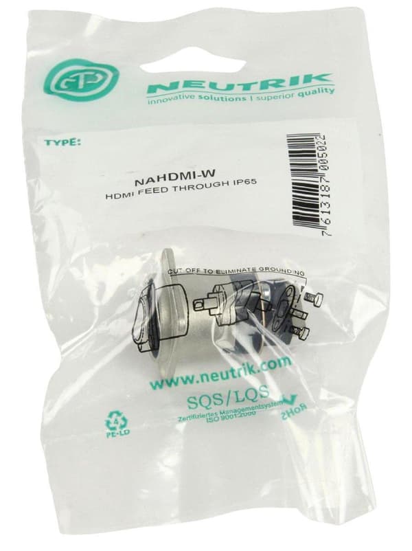 Neutrik Ntr-nahdmi-w Hdmi 1.3 gennemføringsadapter med D-form hus