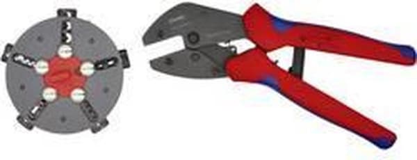 Knipex MULTICRIMP 97 33 02 Crimpværktøj Uisoleret, åbne stik, Isolerede kabelsko, Isolerede stikforbindelser, Rørringe, Uisoleret